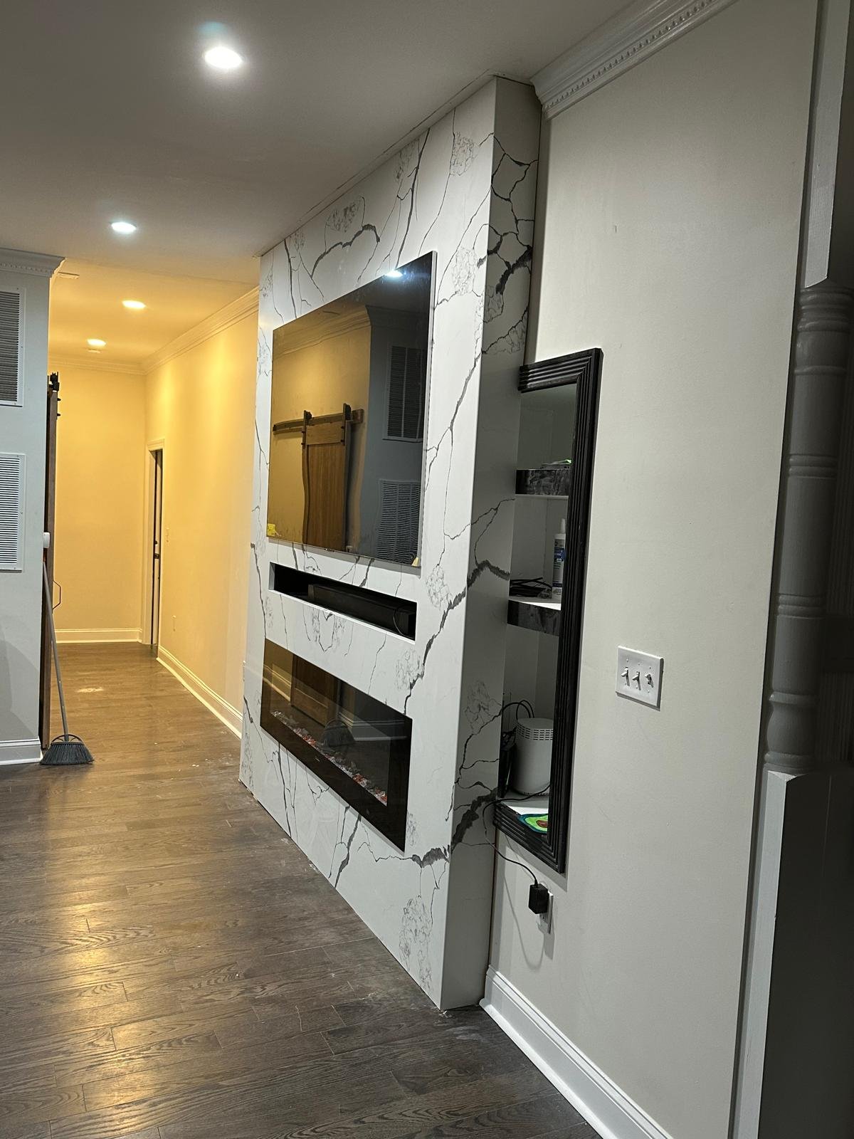 Marble Feature Wall Side View