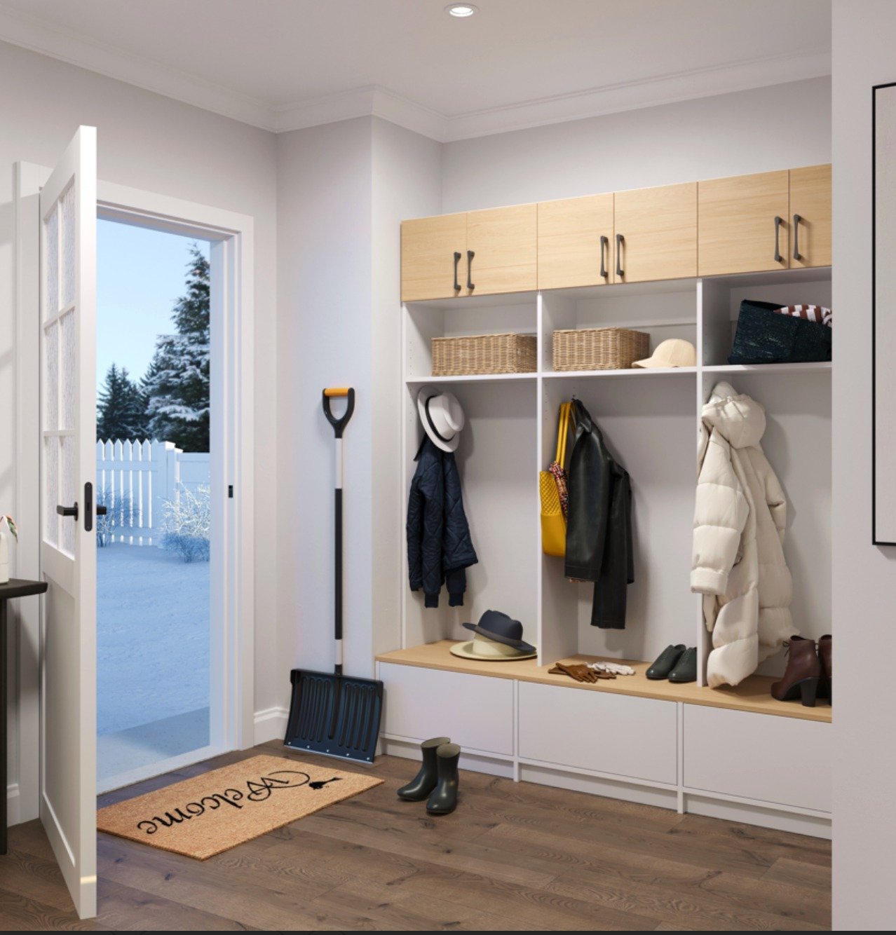 Custom Mudroom Storage Design